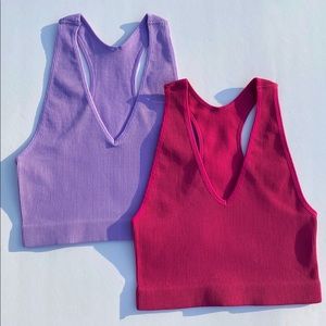 Thick Seamless Ribbed Tank - Magenta